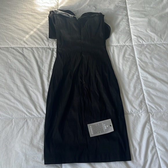 NWT - LE CHATEAU - Strapless/Comes with straps - Mini Black Bow Dress - XXS - Picture 2 of 6